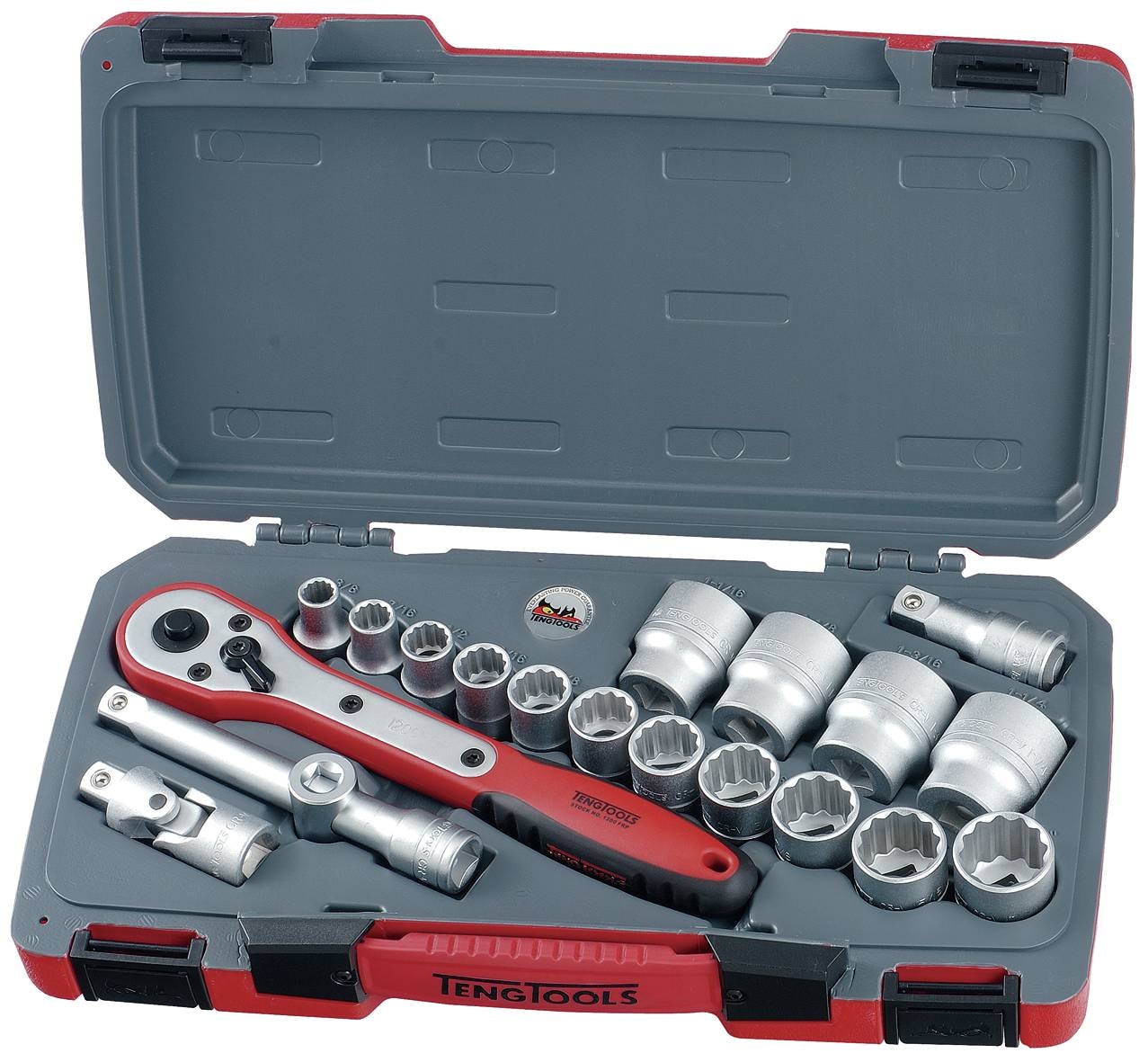 Teng Tools Hylsyavainsarja. Nelikulmainen 1/2\"-kiinnitys. T1220AF