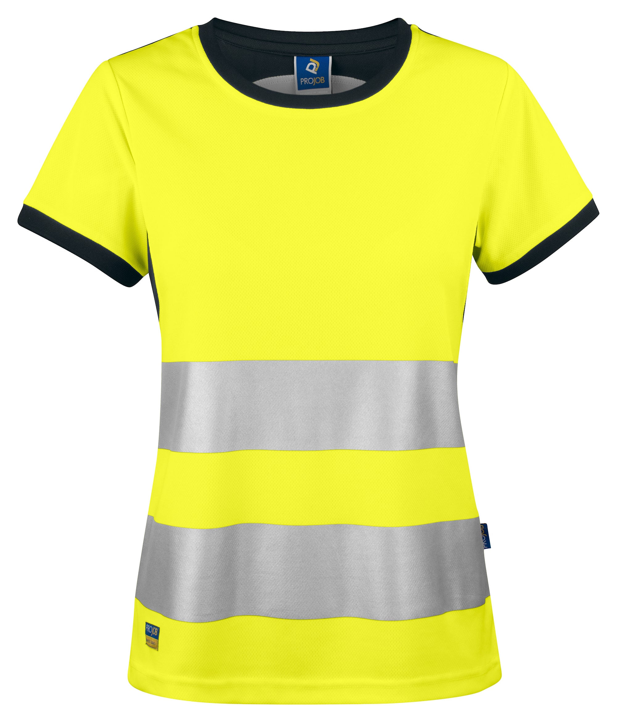 ProJob 6012 T-Skjorte Dame En Iso 20471 Kl 2/1 - Yellow/Black - XL