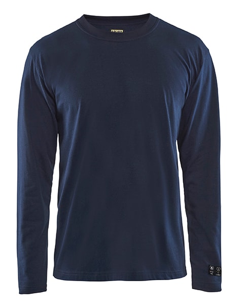 Blåkläder Flammschutz langarm Shirt Marineblau - 4XL
