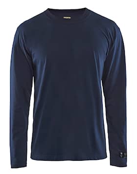 Blåkläder 3483-1717 Flamskyddad långärmad T-shirt Marinblå 4XL