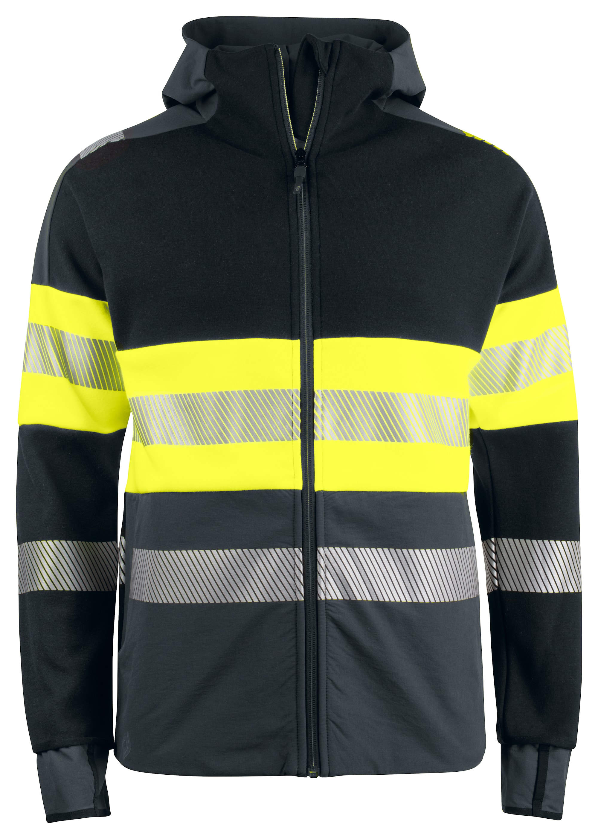 ProJob 6122 Hoodjacka EN ISO 20471 Klass 1 - Gul/Svart - 4XL
