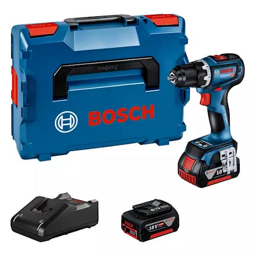 Bosch skrutrekker GSR 18V-90C med 2 stk. 4Ah-batterier og lader