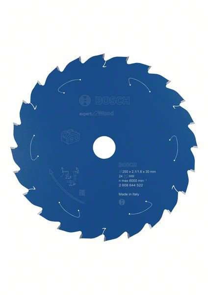 Bosch Sägeblatt Expert for Wood 250x2,1/1,6x30mm 24Z