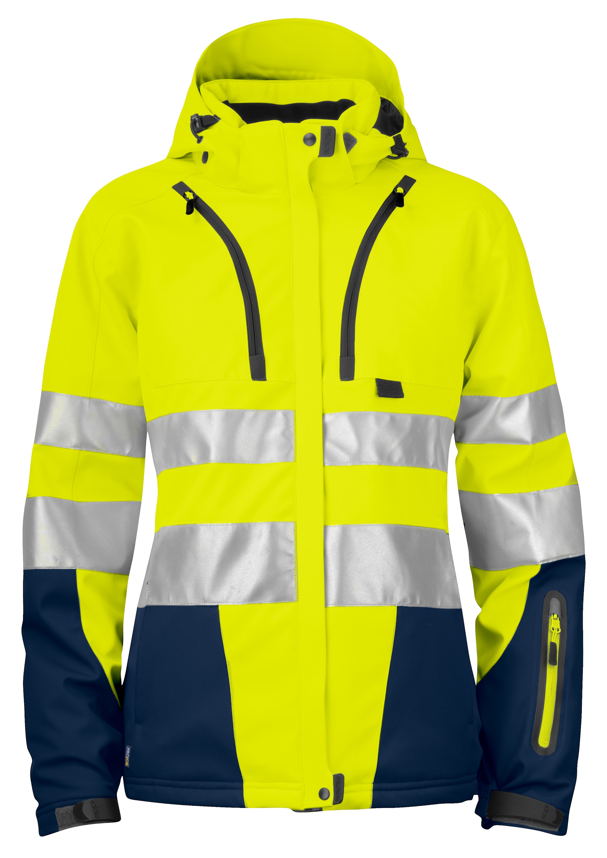 ProJob 6424 Vinterjakke Dame En Iso 20471 Kl 3/2 - Yellow/Navy - XL