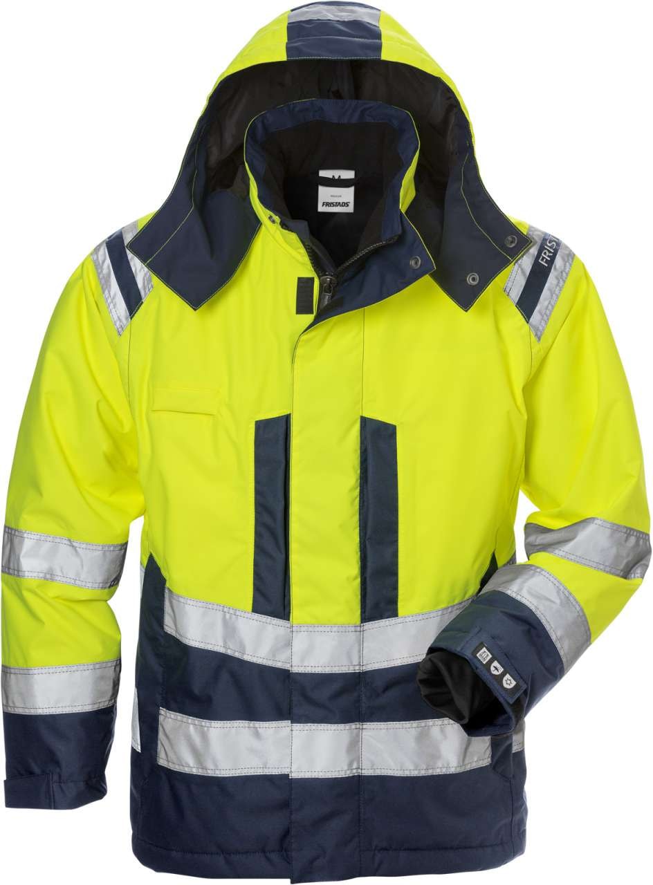 Fristads Høy synlighet Airtech® vinterjakke dame cl 3 4037 GTT Hi-Vis Oransje / Marineblå 3XL