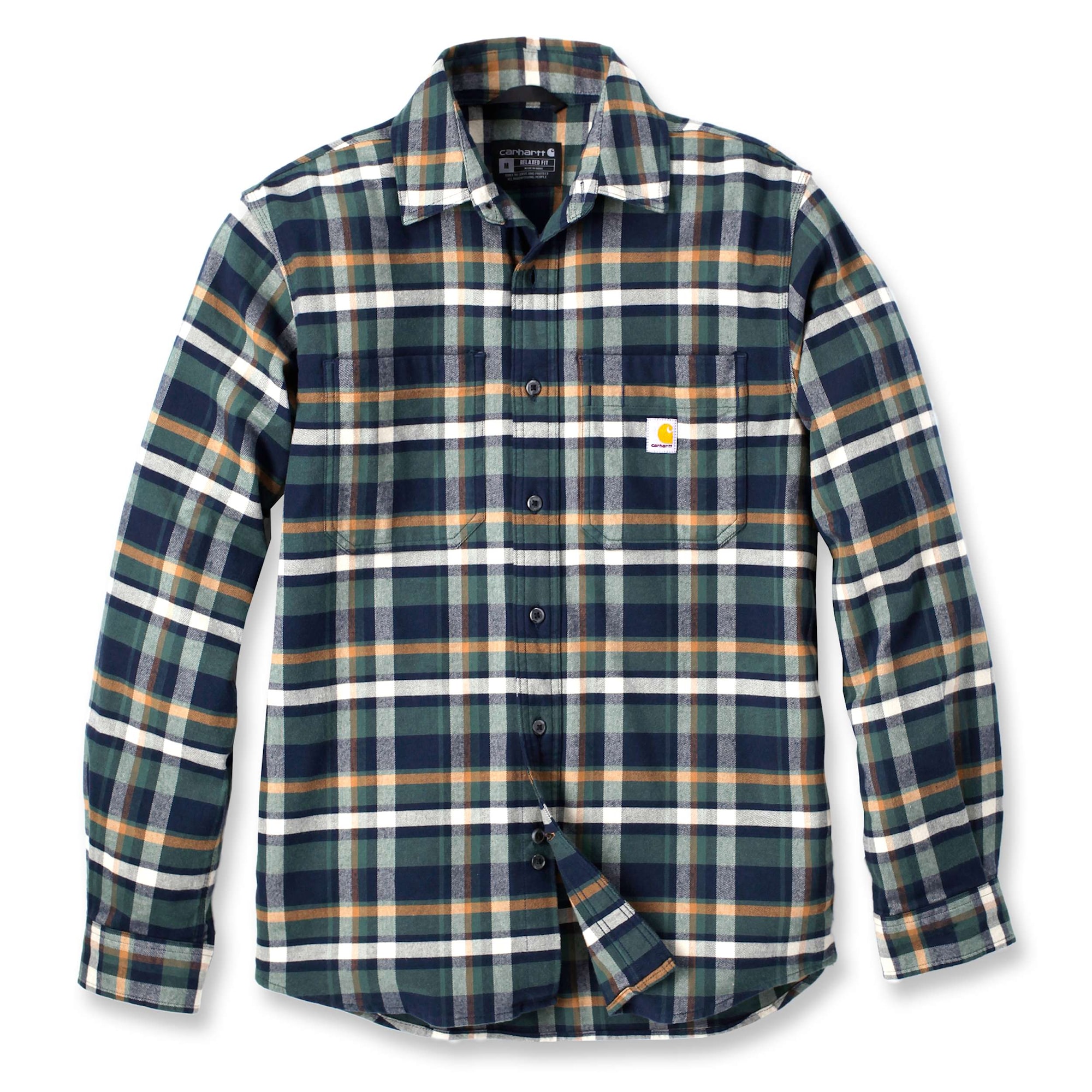 Carhartt plaid Flannelskjorta, Herr, Navy, XXL