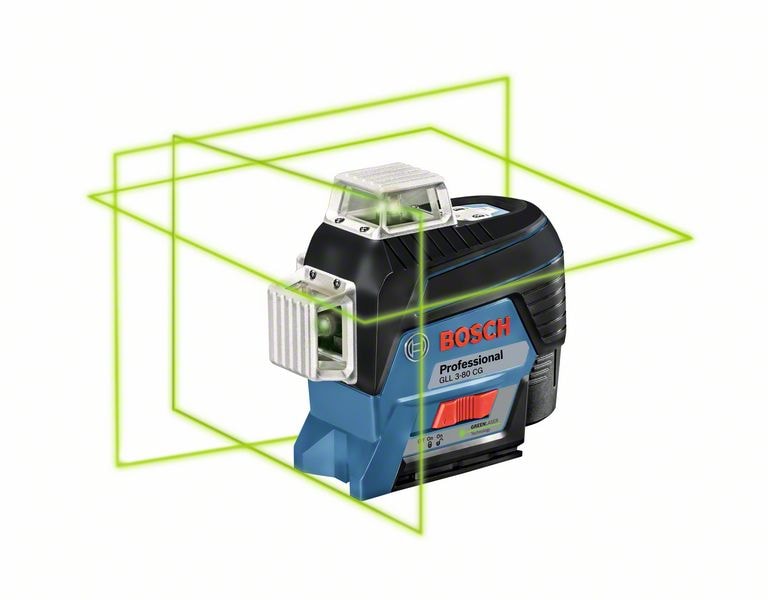 Bosch Kreuzlinienlaser GLL 3-80 CG Grün mit BM 1 & Ladegerät GAL 1230 CV