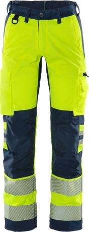 Fristads Høy synlighet stretch Bukser cl 1 2712 PLU Hi-Vis Oransje / Marineblå D120
