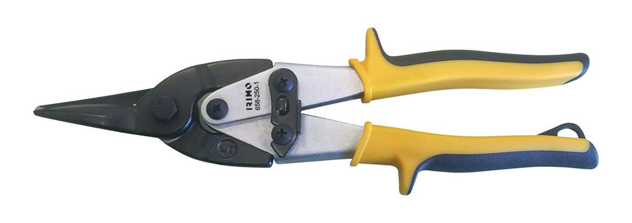 Irimo Plåtsax vänster, rött handtag