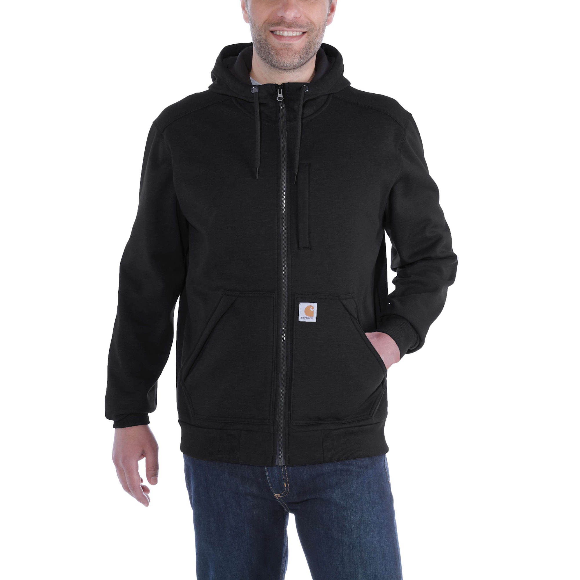 Carhartt Wind Fighter Hoodie med dragkedja Herr Black XXL