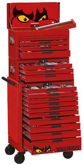 Teng Tools Verktygsvagn TCMM715N med 20 lådor och 715 verktyg, röd