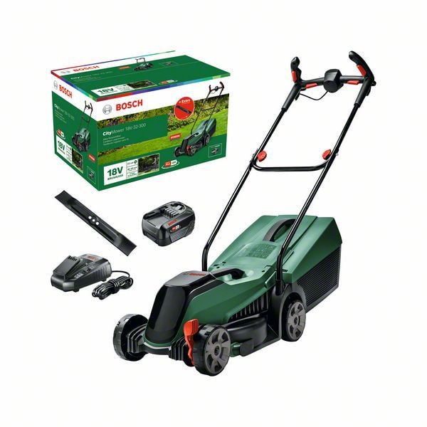 Bosch Ruohonleikkuri CityMower 18V-32-300, 1×4Ah akku ja laturi