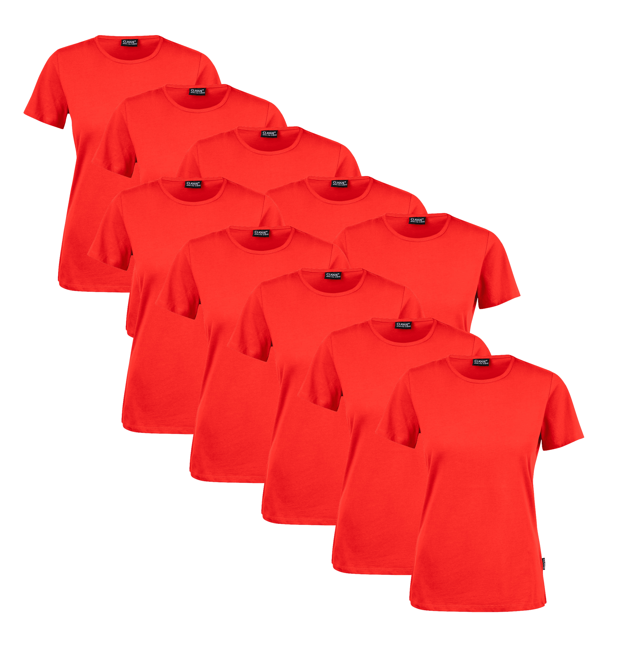 Clique T-shirt Dam 10-pack Röd