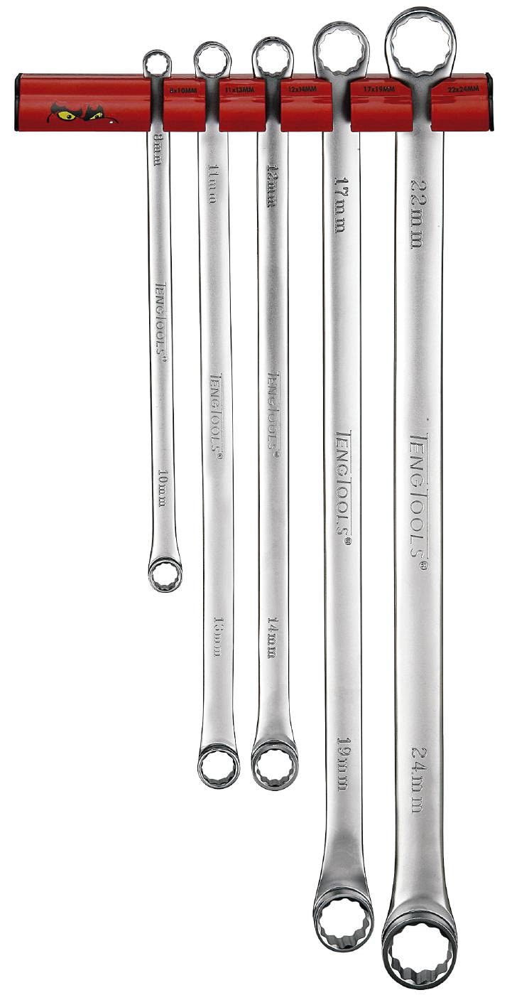 Teng Tools Ringnøglesæt på vægholder WRFLS05