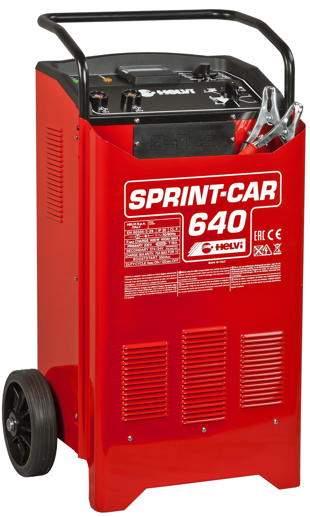 Helvi batterilader/starthjelp Sprint Car 640, 12/24 V