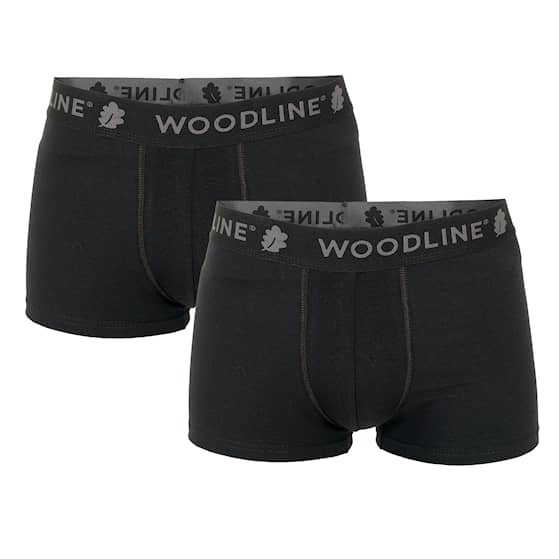 Woodline Boxer Undertøj Sort 2-pak