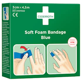 Cederroth Soft Foam Bandage Blue 3Cmx4,5M