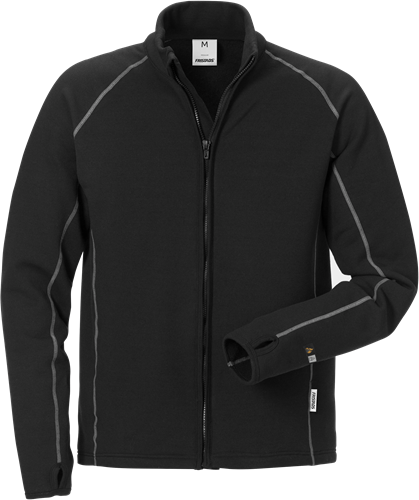 Fristads Fleecejacka Flam 7044 MFR Svart 4XL