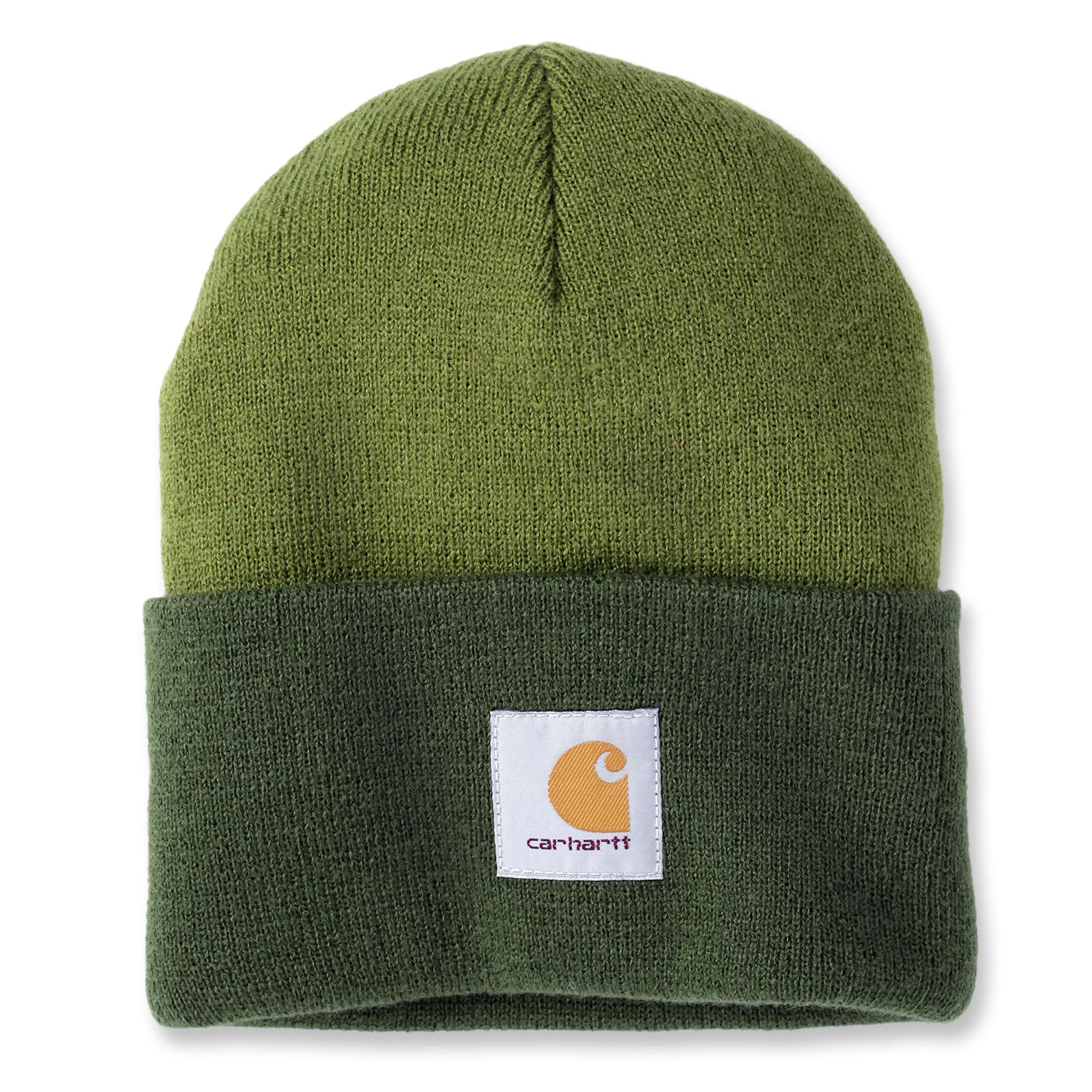 Carhartt Stickad Uppvikt Mössa Light Moss
