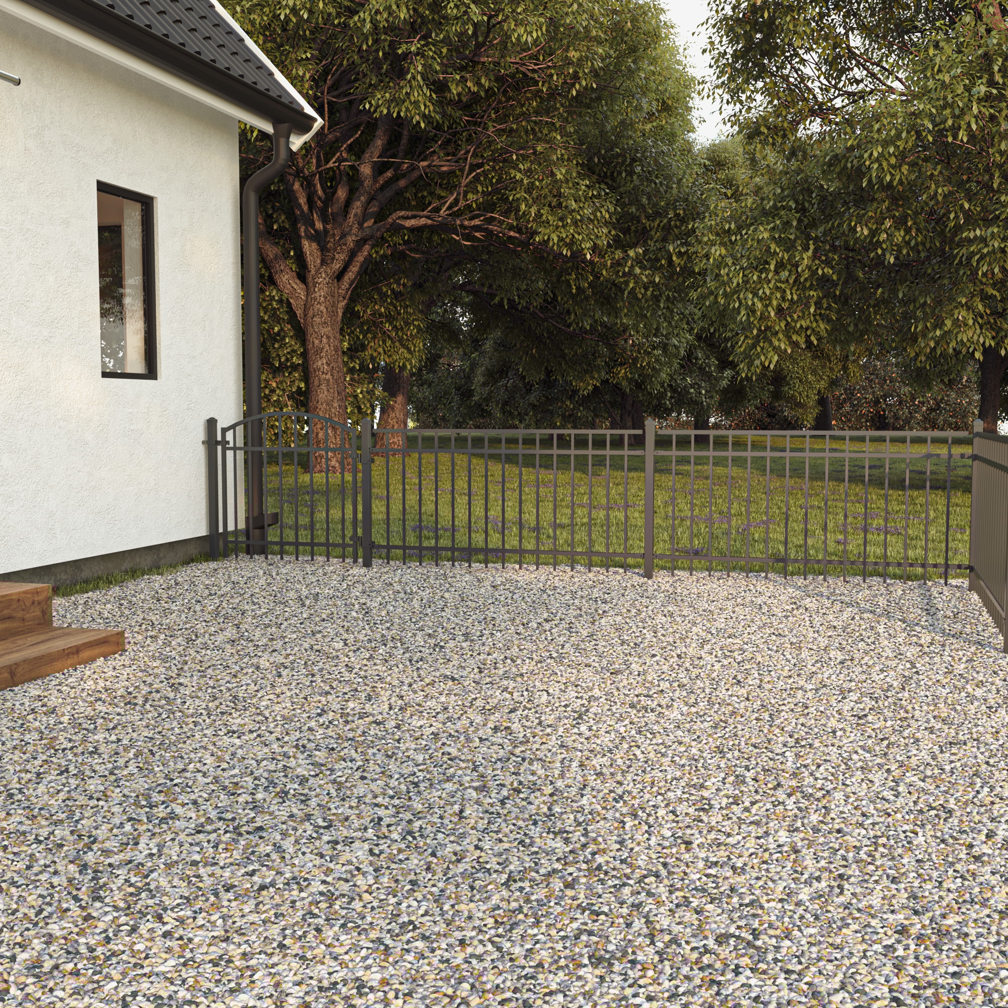 Skotte Garden Populär Populär Stålstaket 180X90 cm Grå