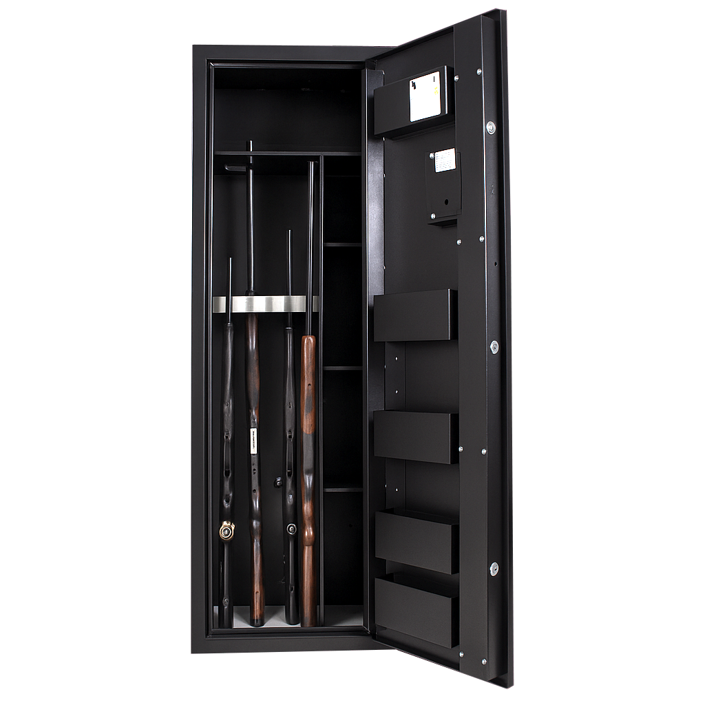 Genzo asekaappi/turvakaappi SolidSafe 152kg koodilukko Black edition