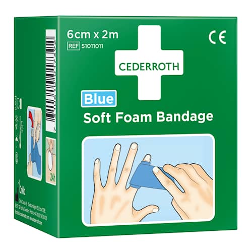 Cederroth Soft Foam Bandage Blue 6Cmx2M