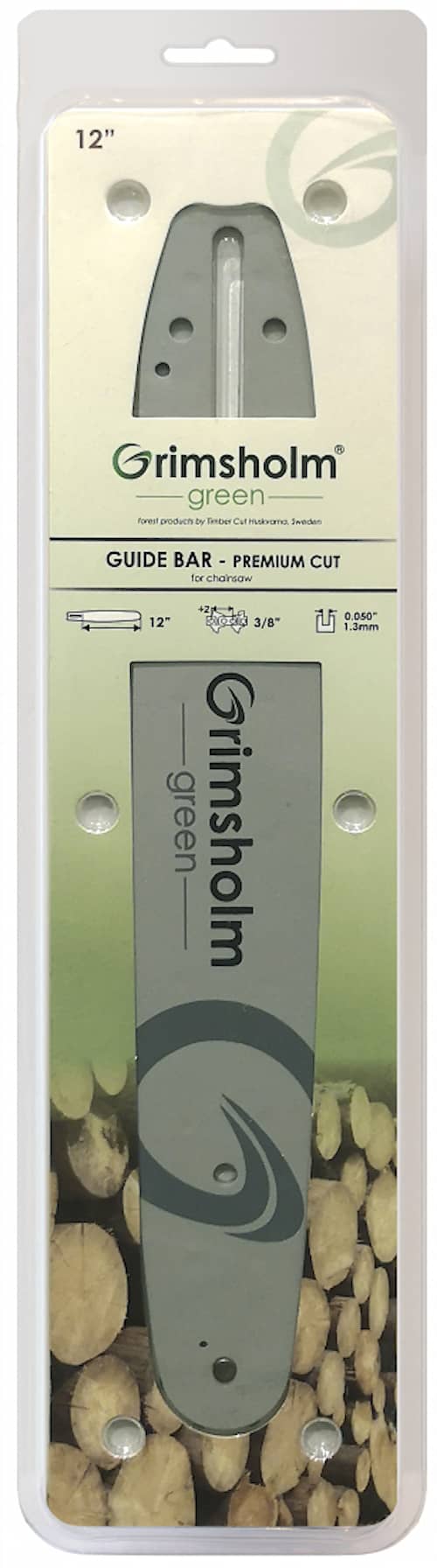 Grimsholm 12" 3/8" 1.3mm Premium Cut Moottorisahan Terälevy