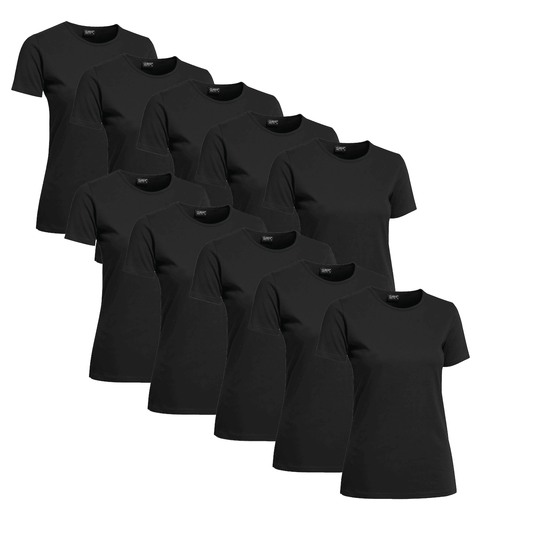 Clique T-shirt Dam 10-pack Svart
