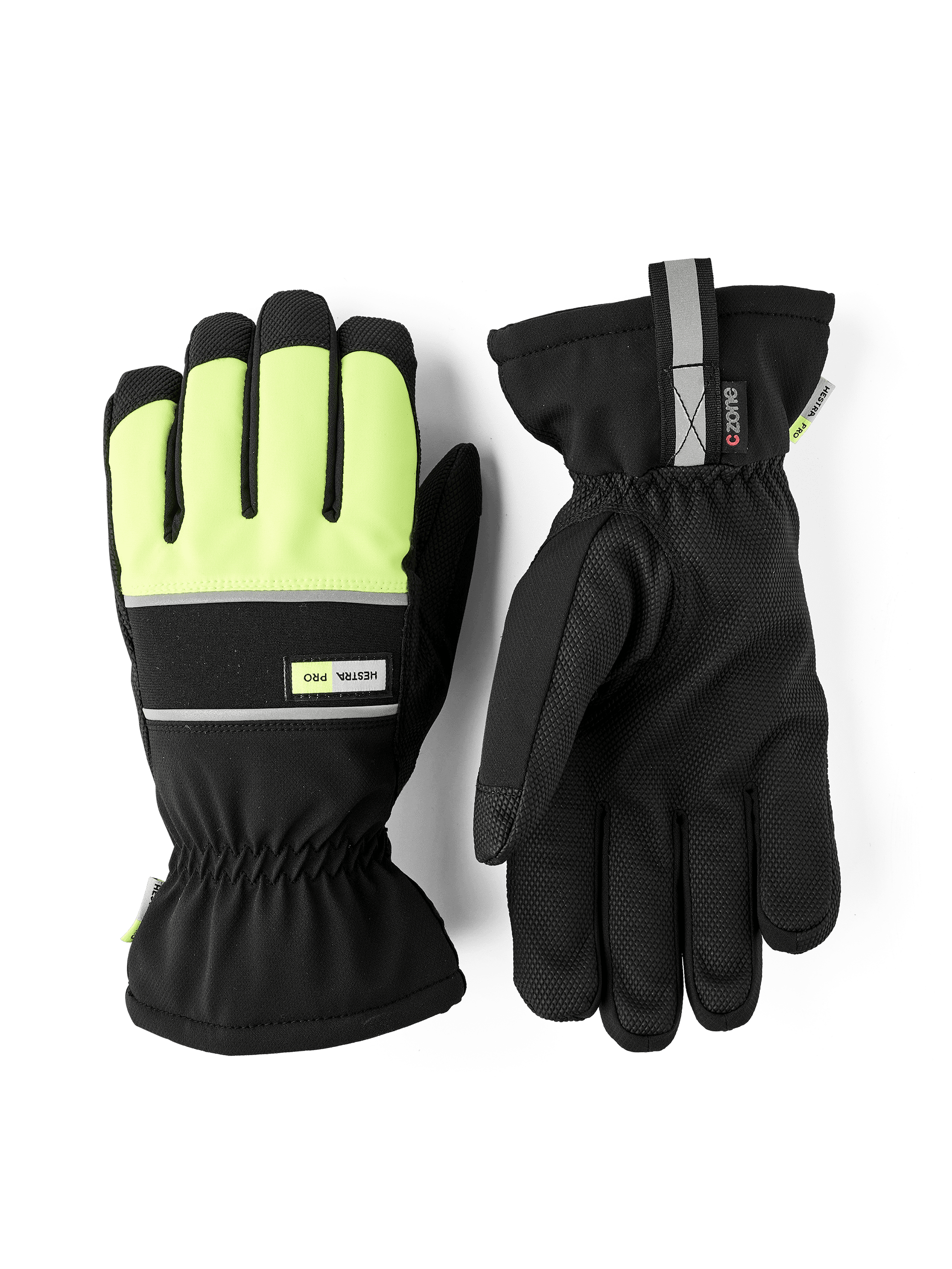HestraPro Alto CZone Glove - Black/Yellow high viz - 9