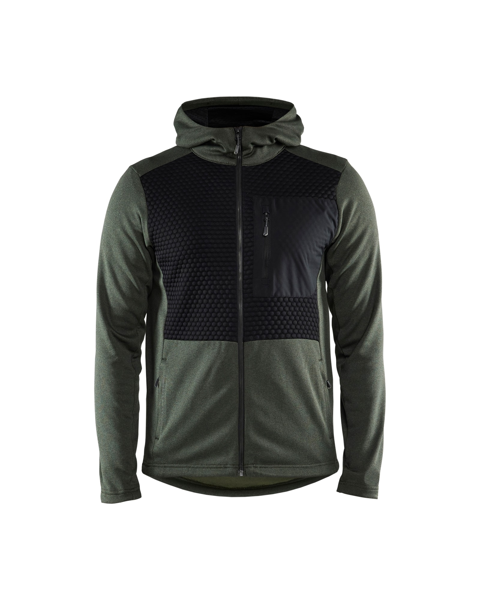 Blåkläder 3540-2533 Luvtröja full zip Höstgrön/Svart L