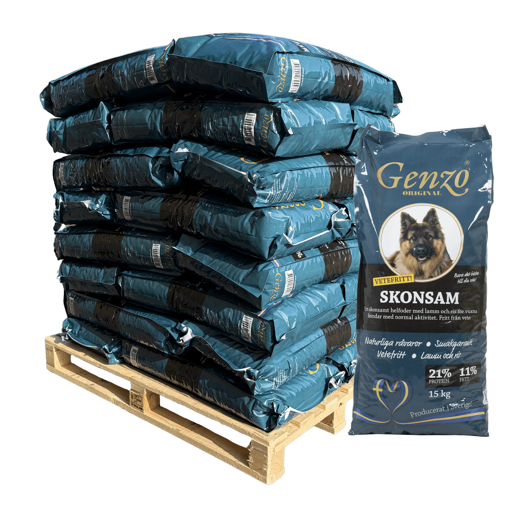 Genzo Skonsam 15 kg Koiranruoka (lava 24 säkkiä)