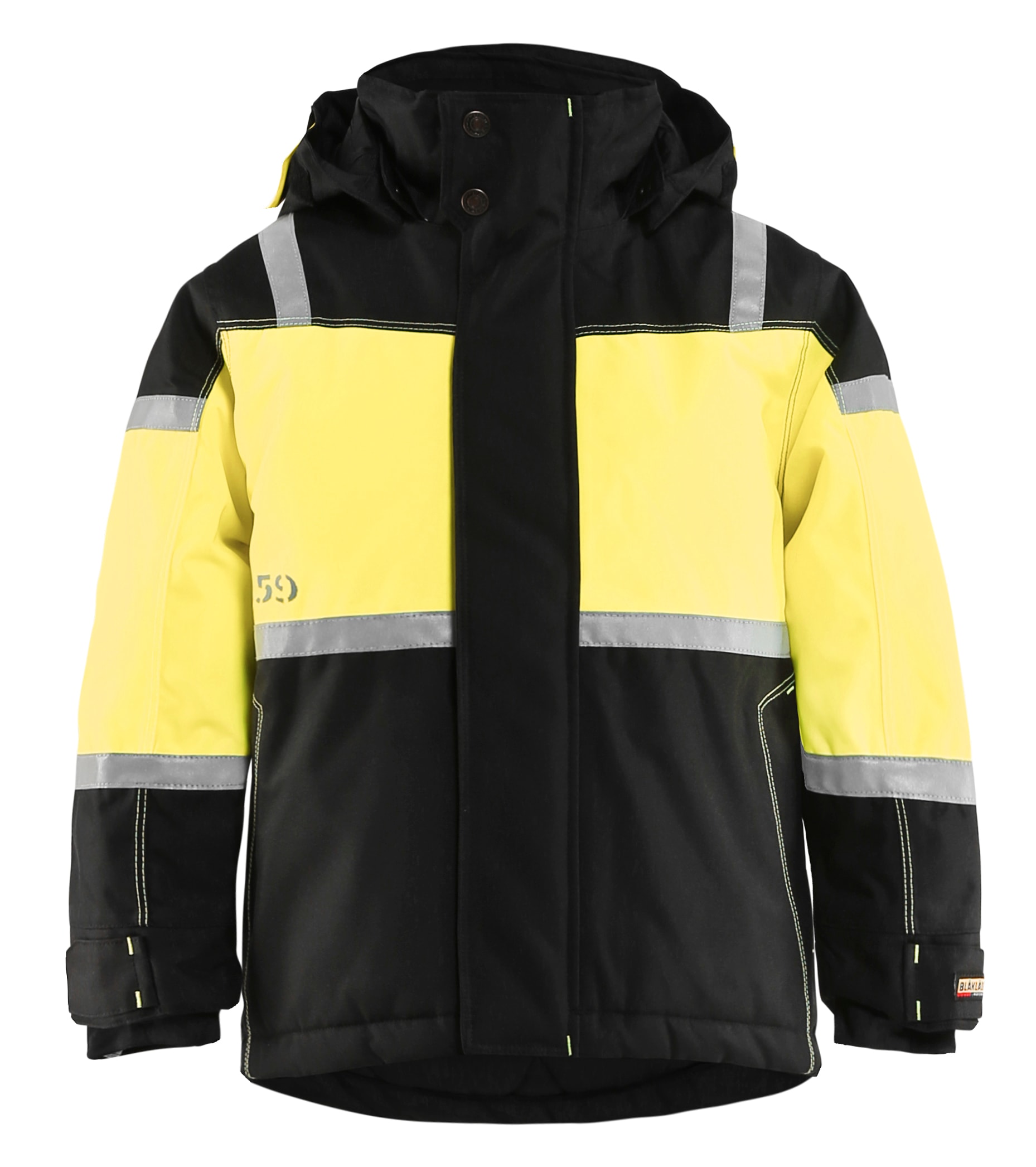 Blåkläder Børne Vinterjakke - Sort/High Vis Gul - C152