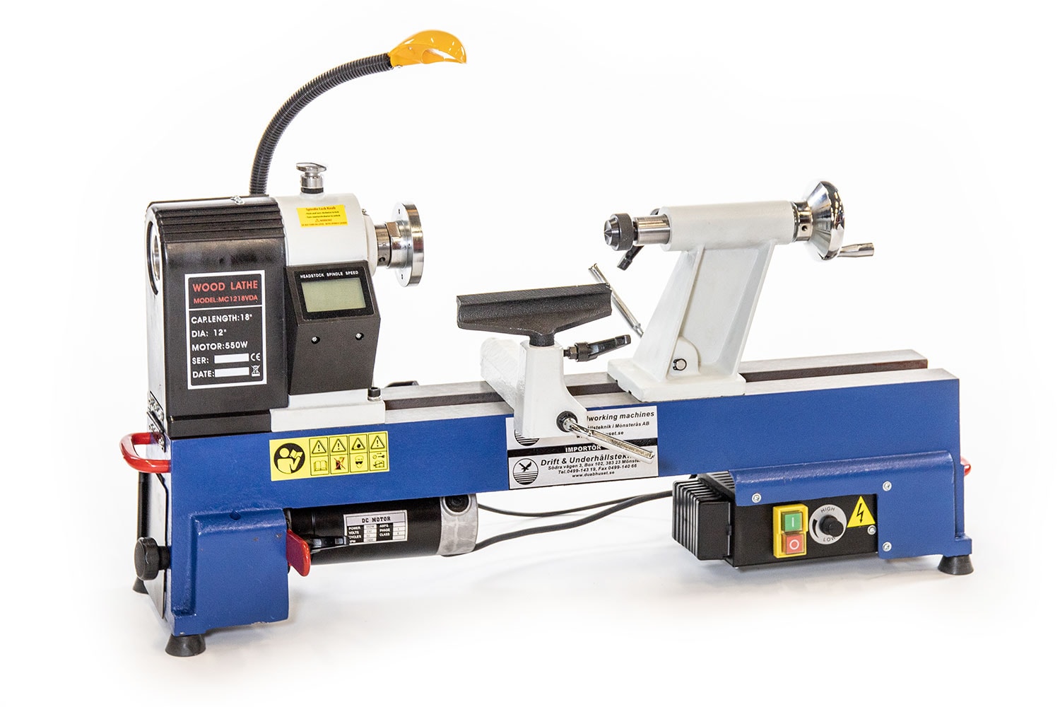 Duab tredreiebenk MC1218VDA 12"x18", variabel hastighet