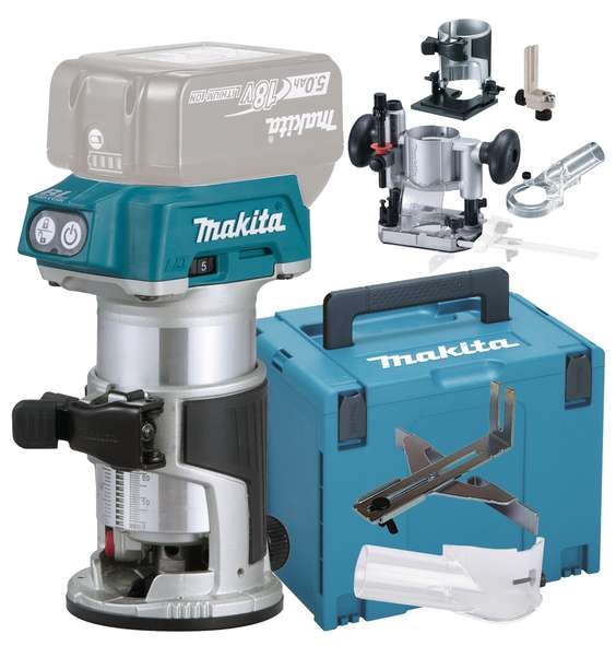 Makita Overfres LXT® 18V, 6 / 8 mm
