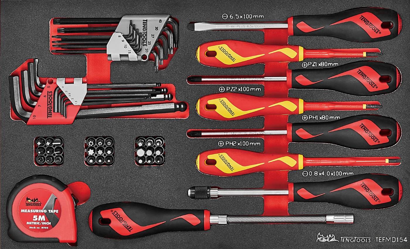Teng Tools 54-osainen ruuvitalttasarja TEFMDI54