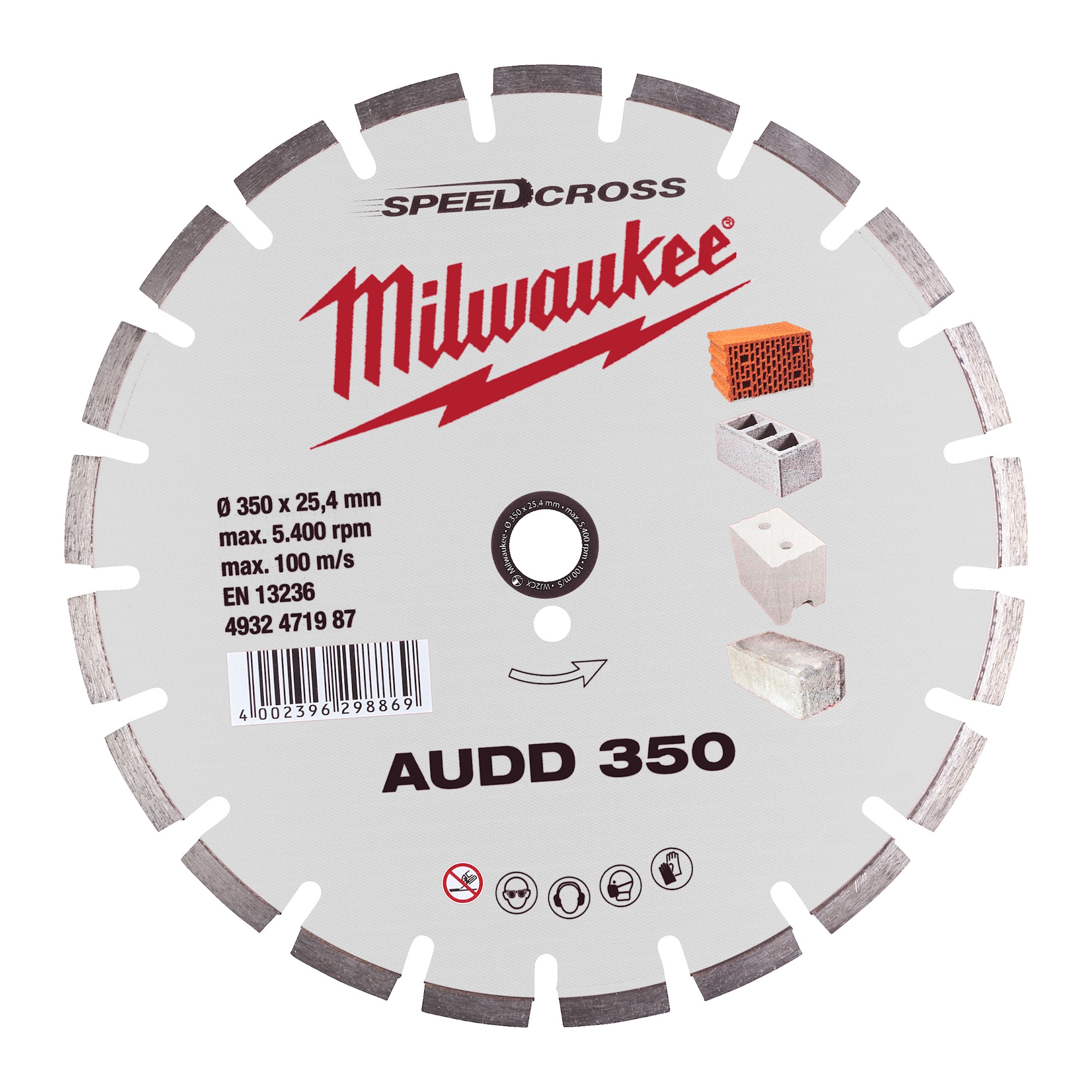 Milwaukee Diamantskiva Audd 350Mm