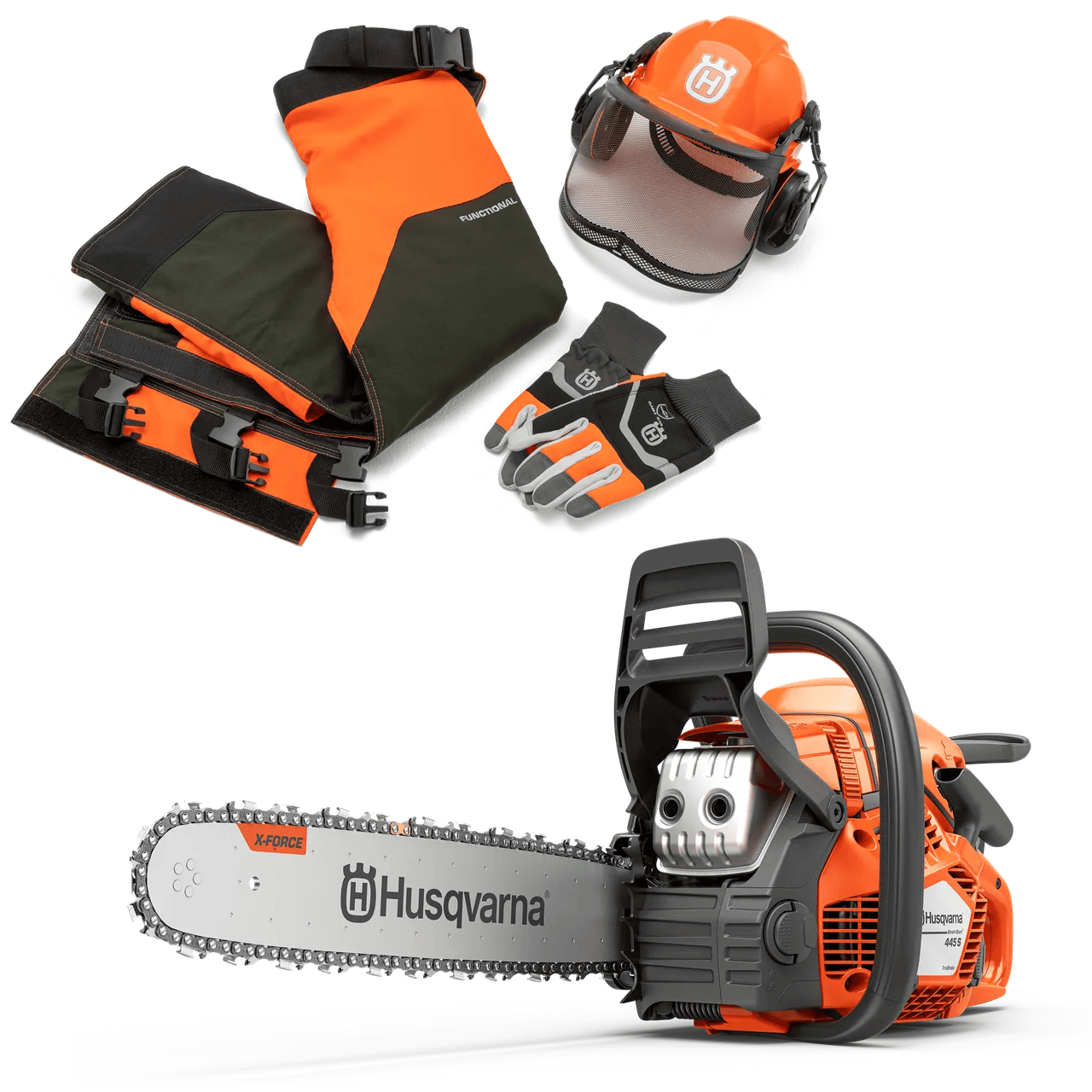 Husqvarna 445II Trio Brake Træskærerpakke