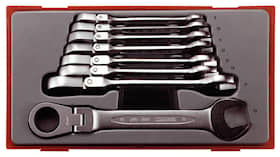 Teng Tools 8 dele Ringgaffelnøgler med skralde og led TT6508RF