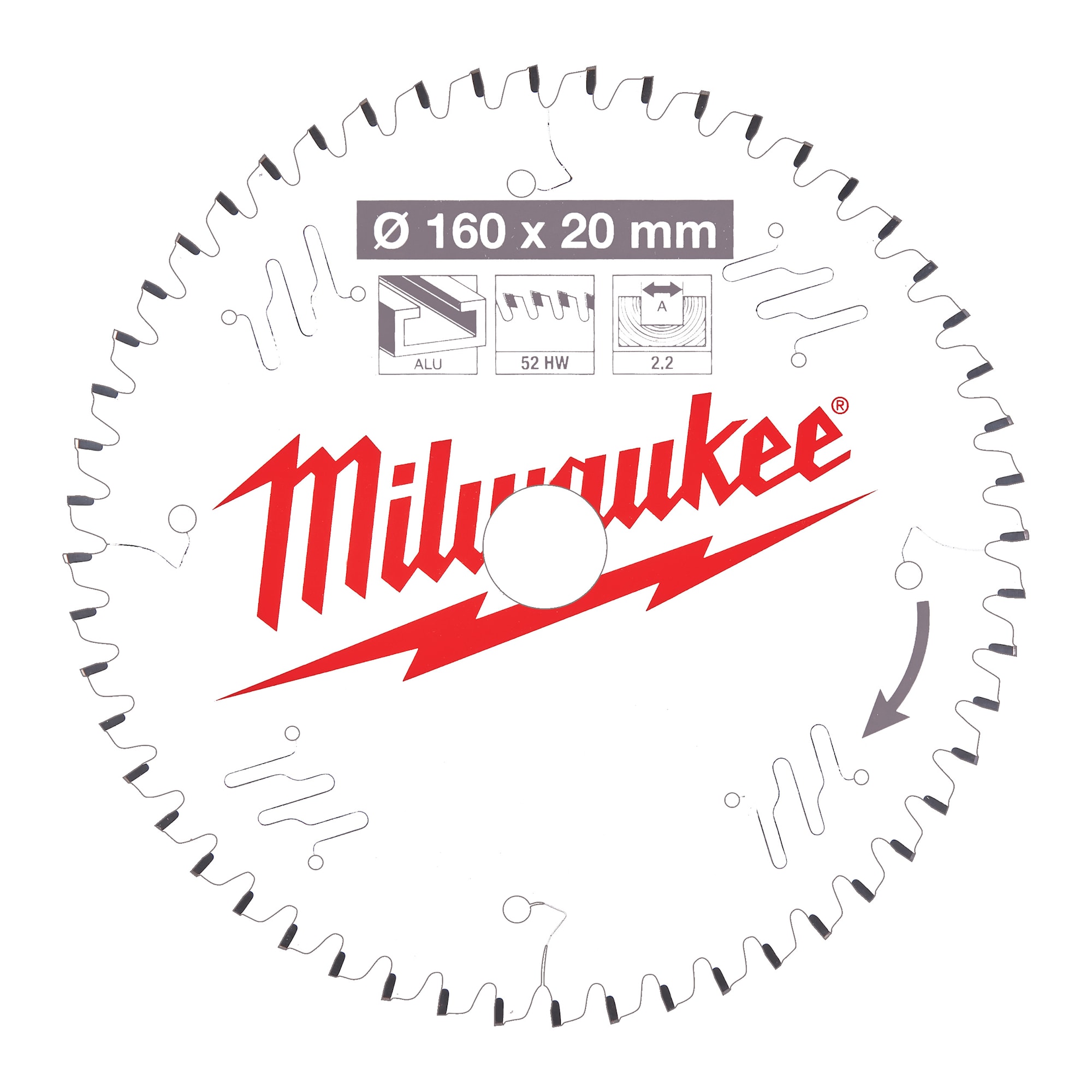 Milwaukee Cirkelsågklinga W160X20X2,2X52