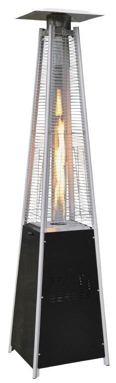 Duab terrassevarmer pyramide svart