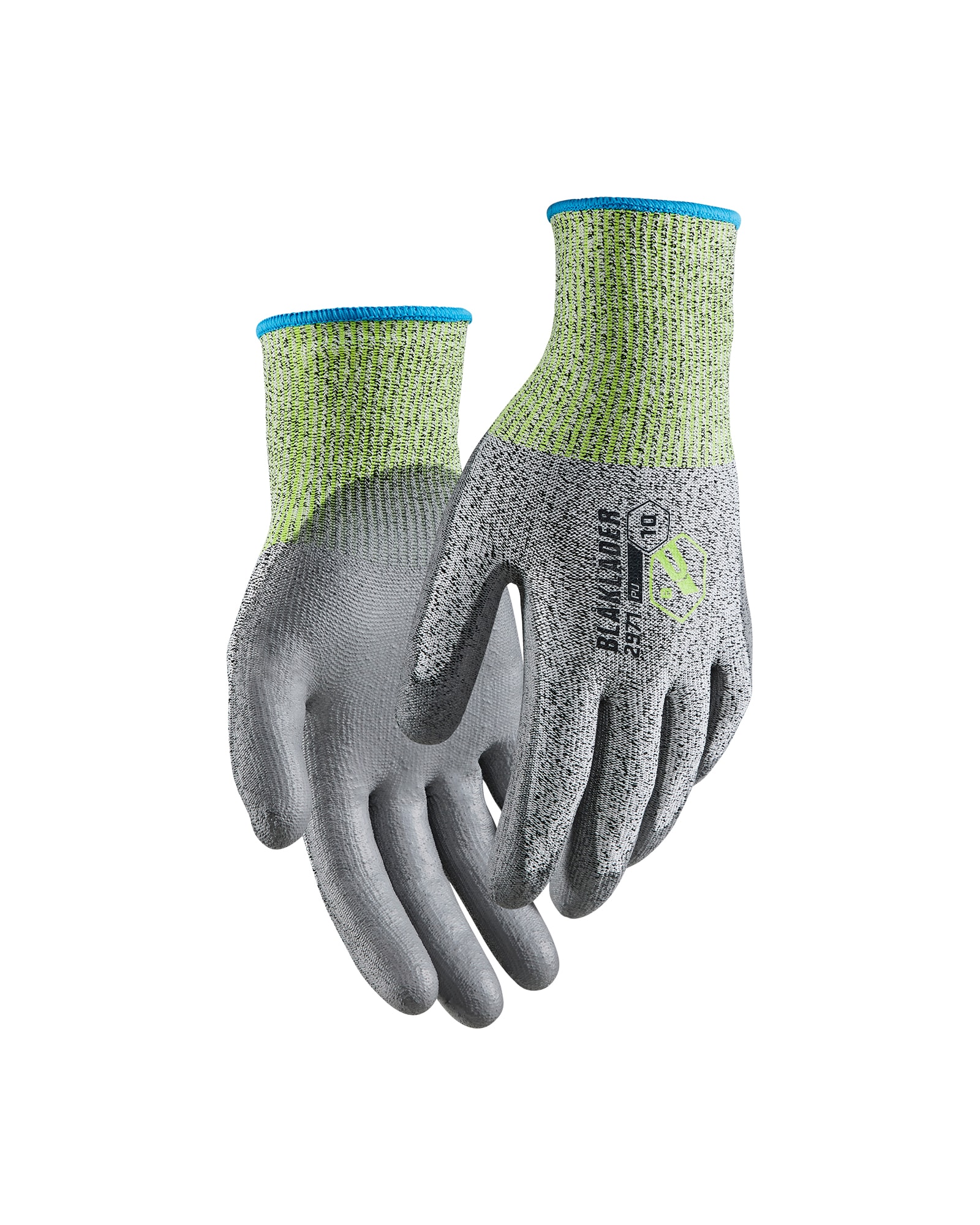 Blåkläder Schnittschutz Handschuh B PU-getaucht Schwarz/Weiß - 9