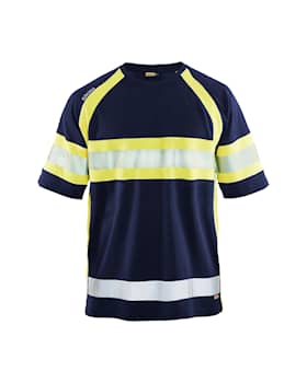 Blåkläder 3337-1051 UV-skyddad varsel-T-shirt Marinblå/Varselgul 4XL