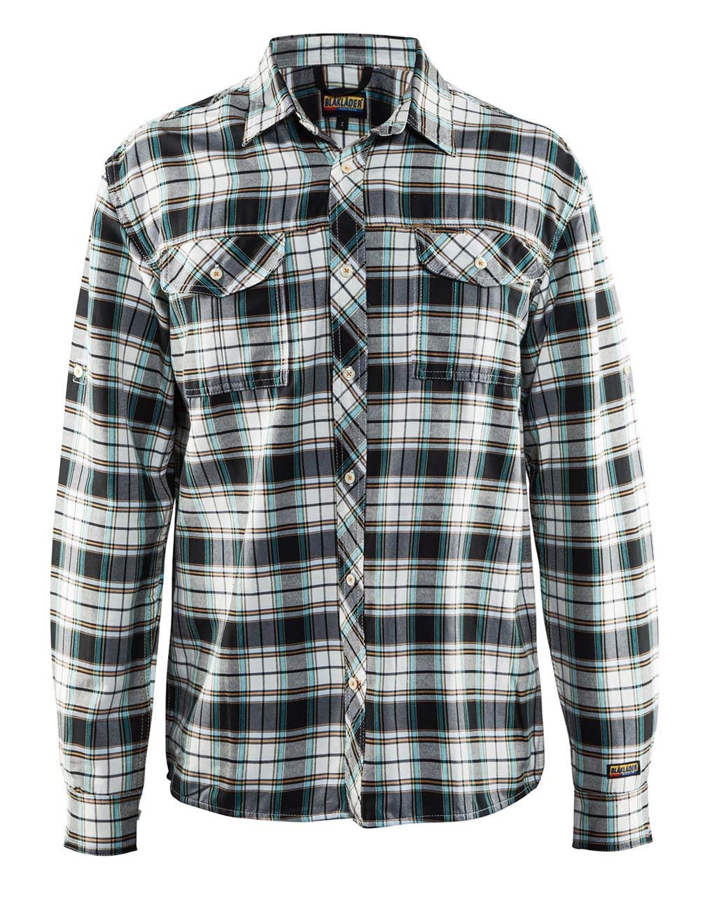 Blåkläder Flanellipaita - Ruudullinen. Musta/ Luonnonvalkoinen - Xs