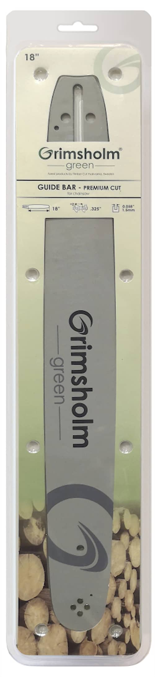 Grimsholm 18" .325" 1.5mm Premium Cut Motorsågssvärd