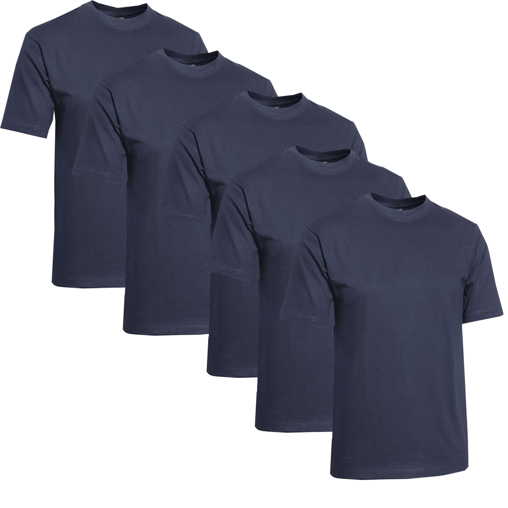 Clique T-Shirt Herren 5er-Pack Navy