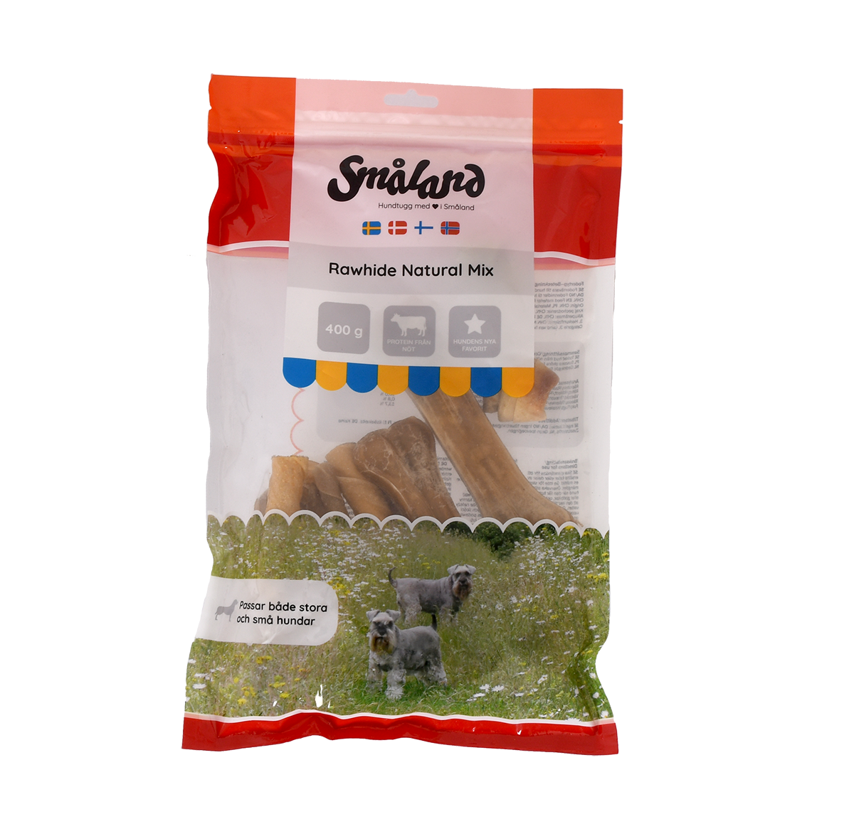 Småland Rawhide Natural Mix Large 400g