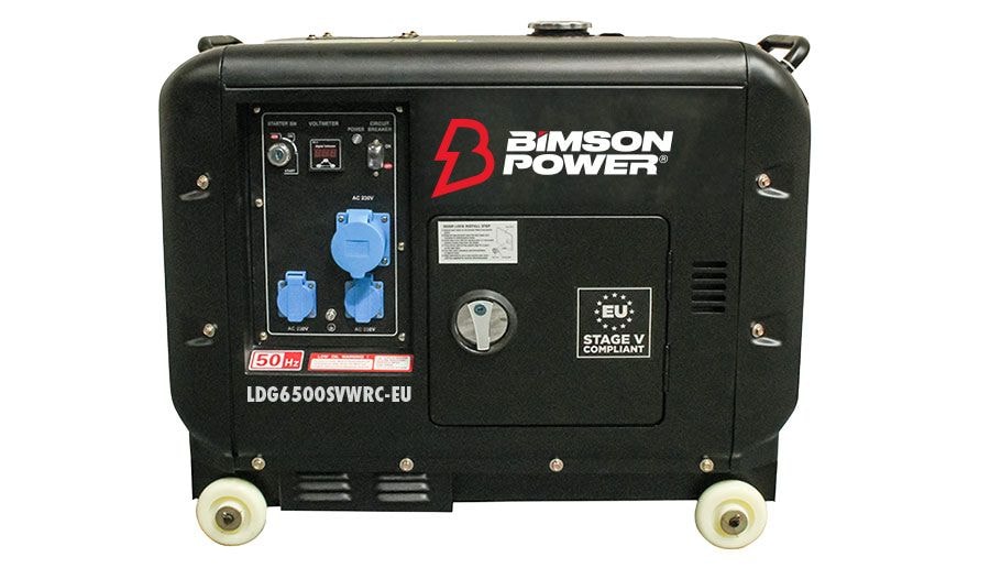 Bimson Generator 5.5kW 1-faset Diesel, Trådløs Fjernbetjening