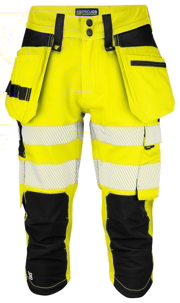 ProJob 6577 Piratbukse En Iso 20471 Kl 2/1 - Black/Yellow - C54