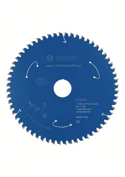 Bosch Expert for Laminated Panel-sirkelsagblader for batteridrevne sager 190x2,1/1,4x30 T60