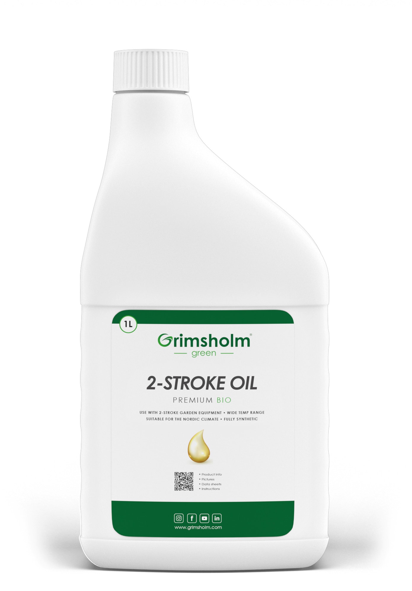 Grimsholm 2-Stroke oil Premium Bio, 1 L